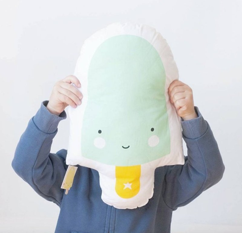 [Out of print sale] Netherlands a Little Lovely Company-powder blue green popsicle double-sided pillow - หมอน - ผ้าฝ้าย/ผ้าลินิน หลากหลายสี