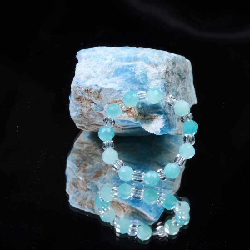 [Xing Rui] Septetone Original│Amazonite Stone Crystal Ring Lucky New Year Gift - General Rings - Crystal Blue