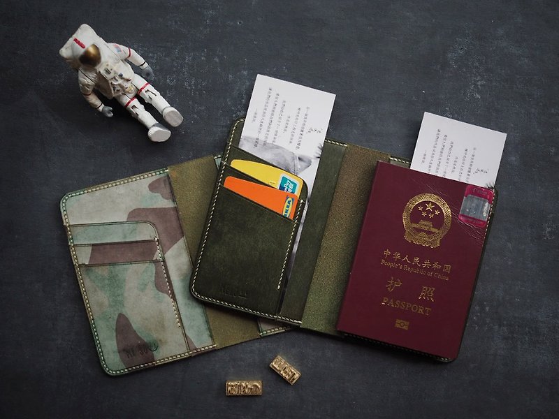 護照夾護照套 多卡位便攜 純手工牛皮 客製化刻字禮物 訂製顏色 - 護照套 - 真皮 多色