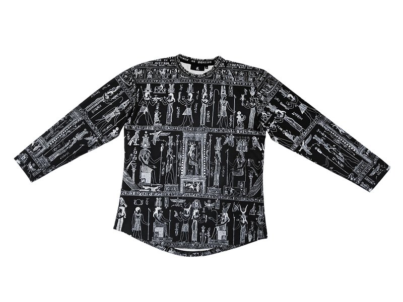 ナポレオンのエジプトの夢（ブラック）機能長袖 - Tシャツ メンズ - ポリエステル ブラック