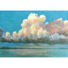 パネルに描かれた海の油絵 ビーチの絵 岩の多い海岸の絵 海の波