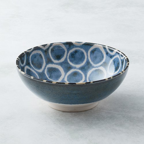 有種創意 日本食器 日本美濃燒 - 筆青釉繪大碗 - 百丸(21.5cm)