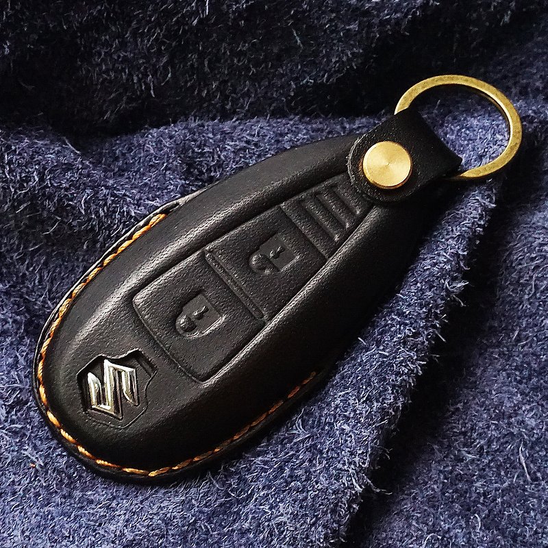 SUZUKI Swift SX4 IGNIS Balano vitara 鈴木汽車 智慧型鑰匙皮套 - 鑰匙圈/鎖匙扣 - 真皮 黑色