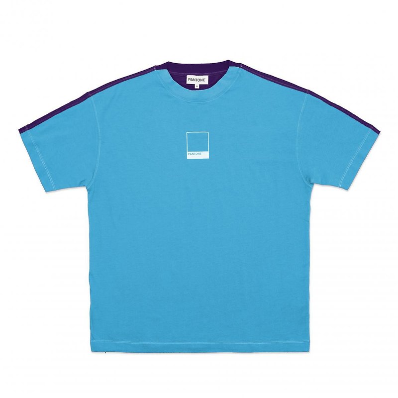 FunMix Collection Relaxed Fit T-Shirt Eco-dye Premium Cotton (Sky Blue/Purple) - เสื้อฮู้ด - ผ้าฝ้าย/ผ้าลินิน หลากหลายสี