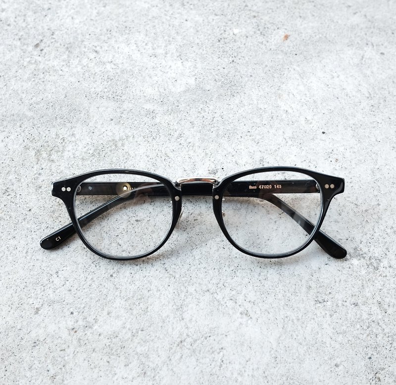 【目目商行】日本復古方框 中金方框 經典黑 眼鏡 鏡框 - 眼鏡/眼鏡框 - 紙 