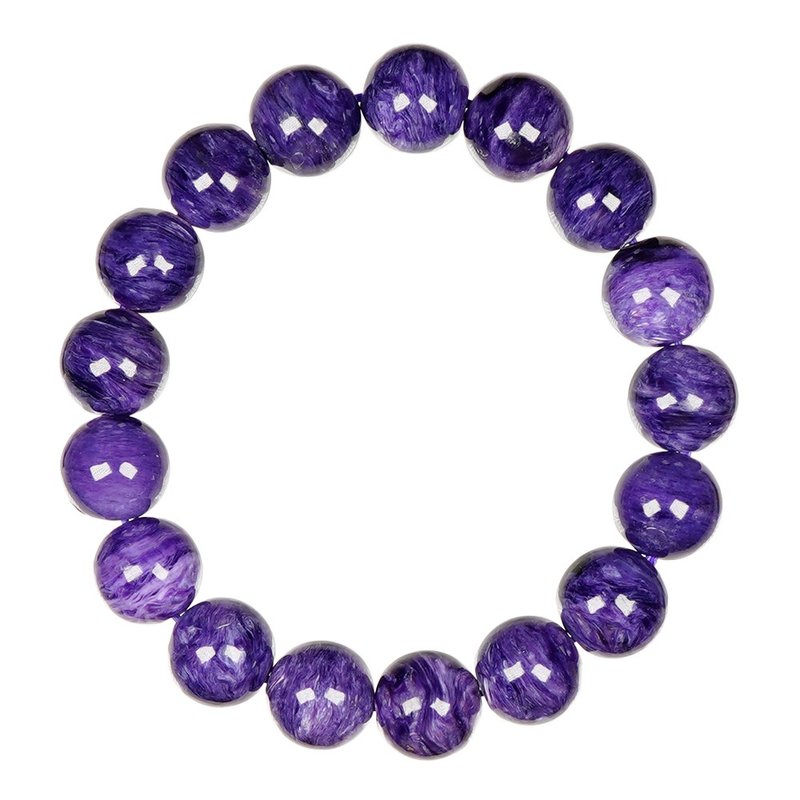 Charoite 12.3-12.8mm Bracelet - Bracelets - Semi-Precious Stones Multicolor