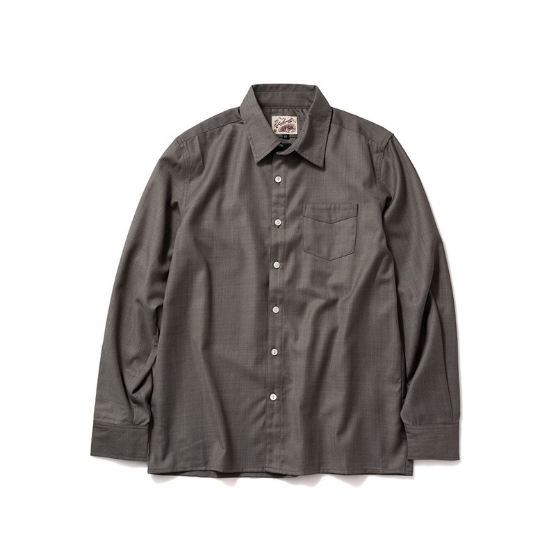 Yarn Shirt-Grey Grey - Men's Shirts - Cotton & Hemp 