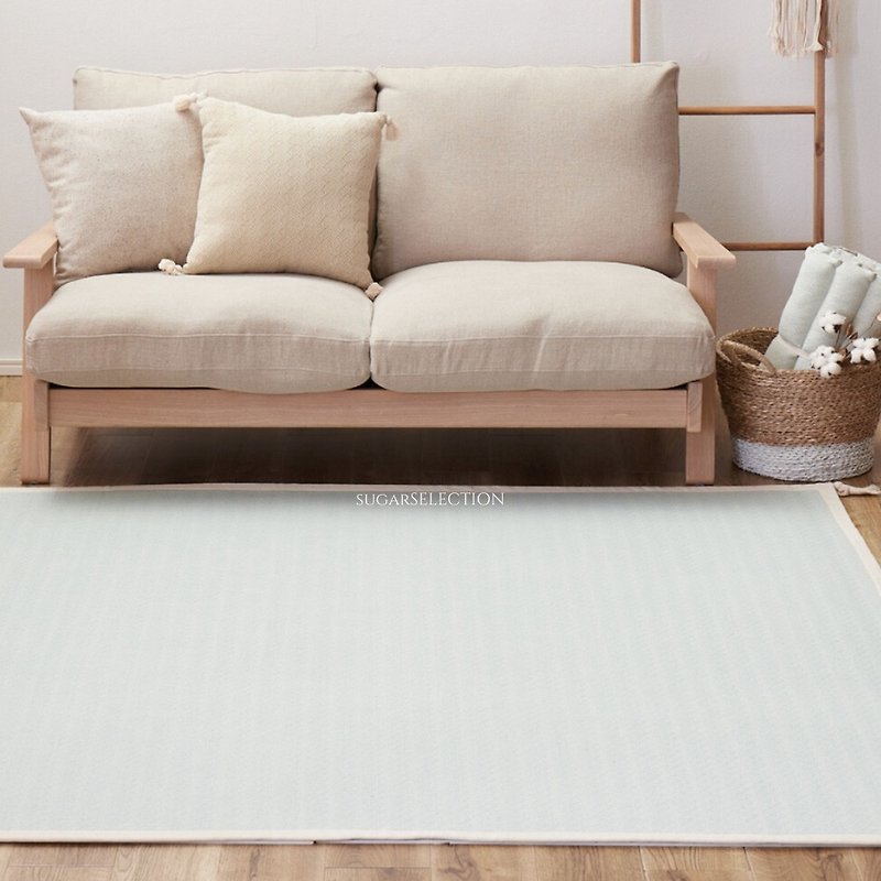 Japanese simple carpet-100% cotton/2 colors/floor mat/soft furnishing/home decoration/girlfriend gift - พรมปูพื้น - วัสดุอื่นๆ 