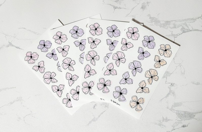 Drawing Flower Sticker - Stickers - Other Materials 