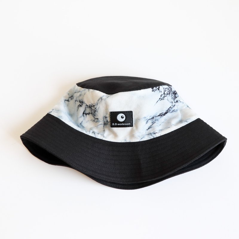 Marble double-sided fisherman hat - หมวก - ผ้าฝ้าย/ผ้าลินิน หลากหลายสี