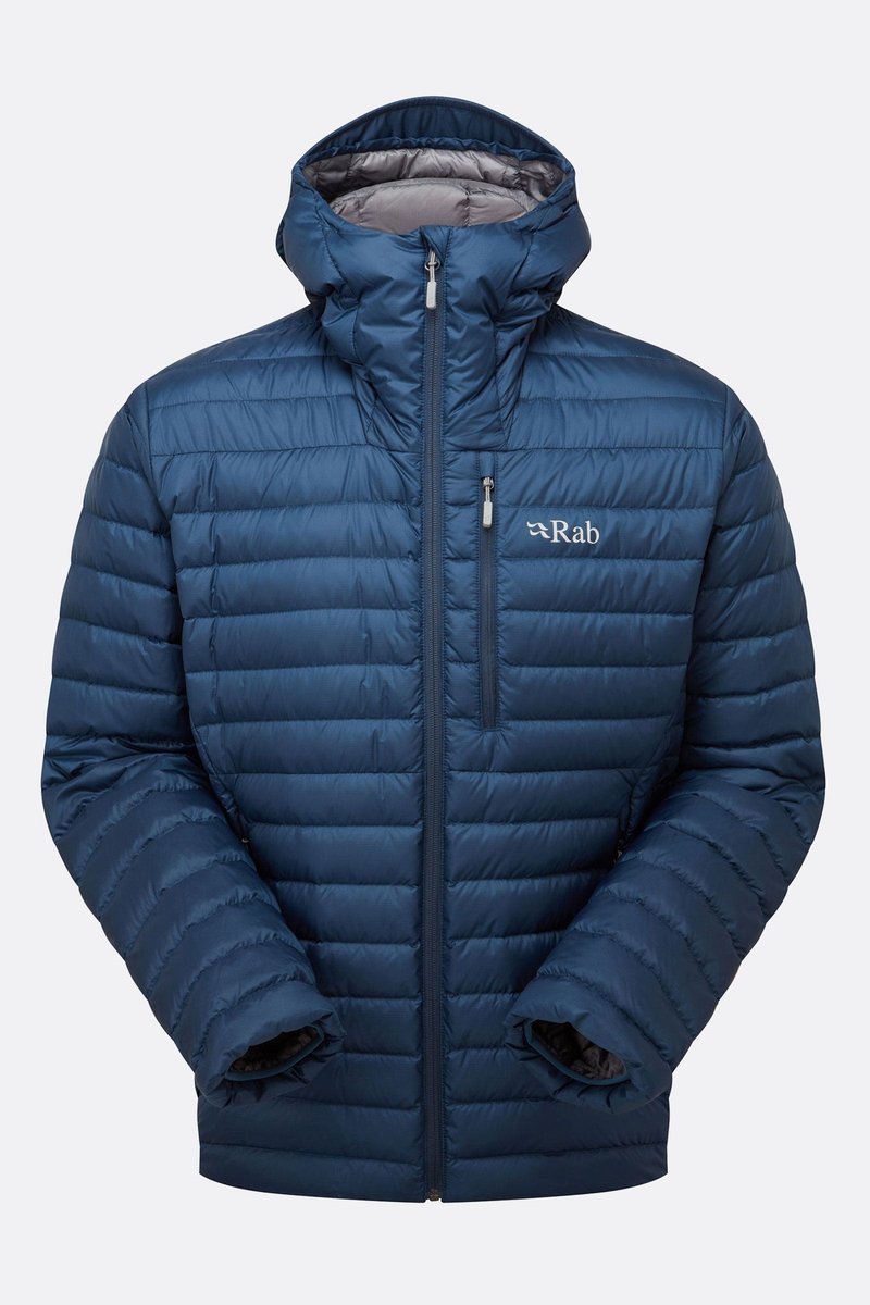 【Rab】Men's Microlight Alpine Down Jacket lightweight down jacket storm - ชุดกีฬาผู้ชาย - เส้นใยสังเคราะห์ สีน้ำเงิน