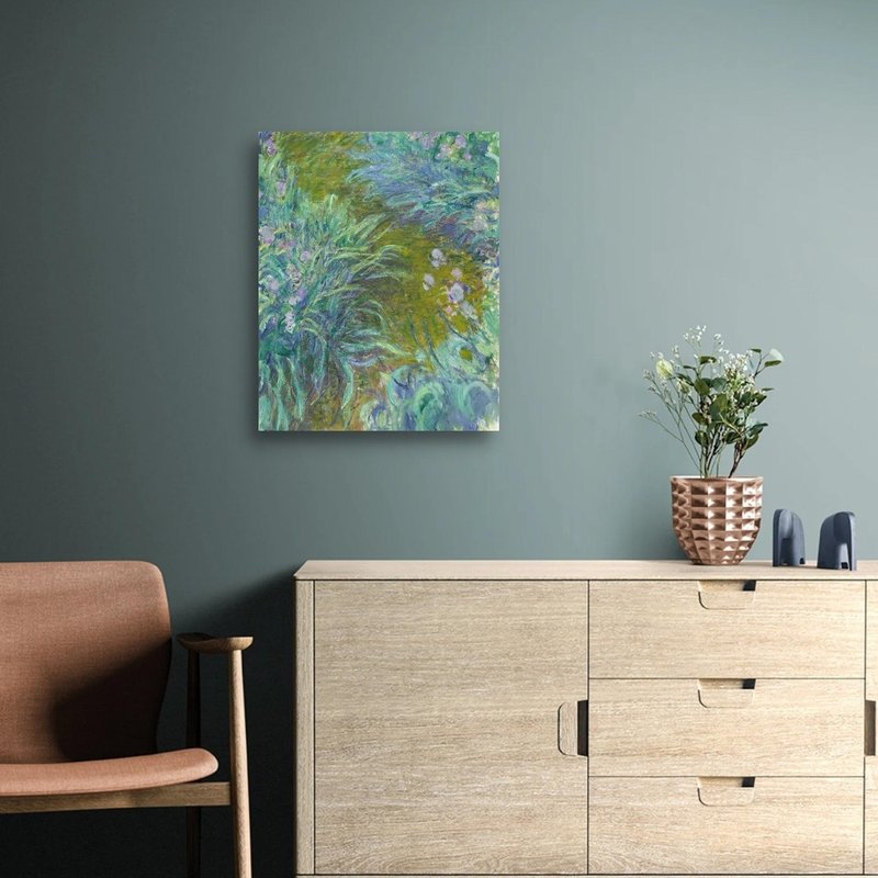 莫內鳶尾花 藝術微噴無框畫 - 海報/掛畫/掛布 - 聚酯纖維 