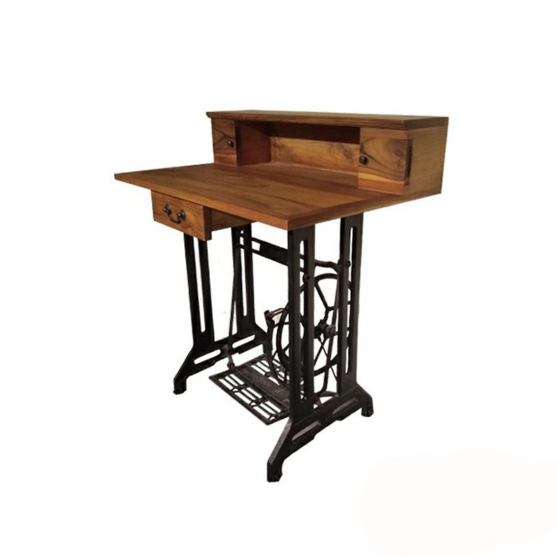 JatiLiving, Jidi City | Industrial style double-door single-pull sewing machine table LT-056A - Dining Tables & Desks - Wood 