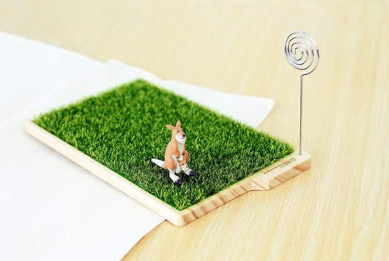 【OSHI】GRASS  WOODEN TRAY - Items for Display - Wood Green