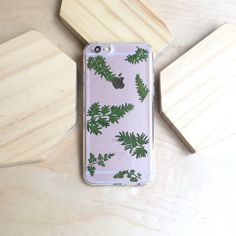 Fern - pressed flower phone case - Phone Cases - Plants & Flowers Green