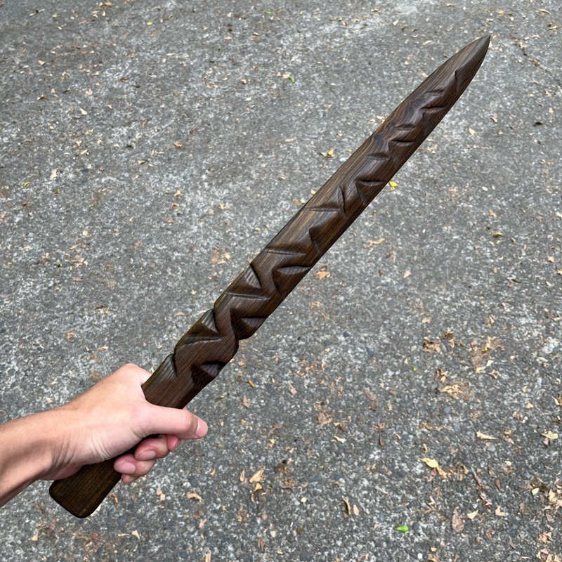 我販劍　魔劍　址定豐蔭　綠檀藝術木刀　手工木劍　運動太極劍 - 擺飾/家飾品 - 木頭 綠色