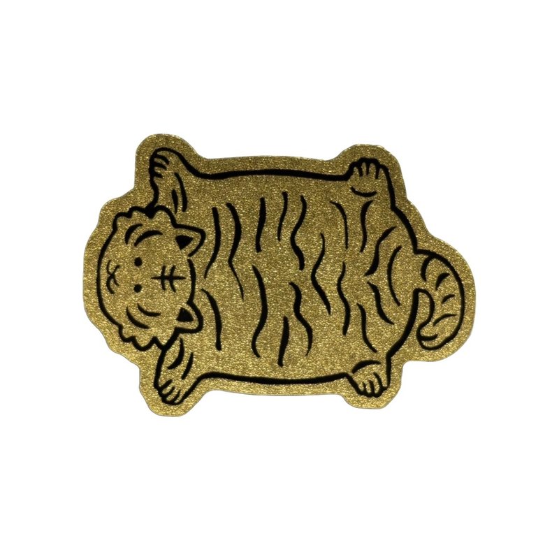【ステッカー】虎イラスト【sticker】 - 貼紙 - 紙 金色