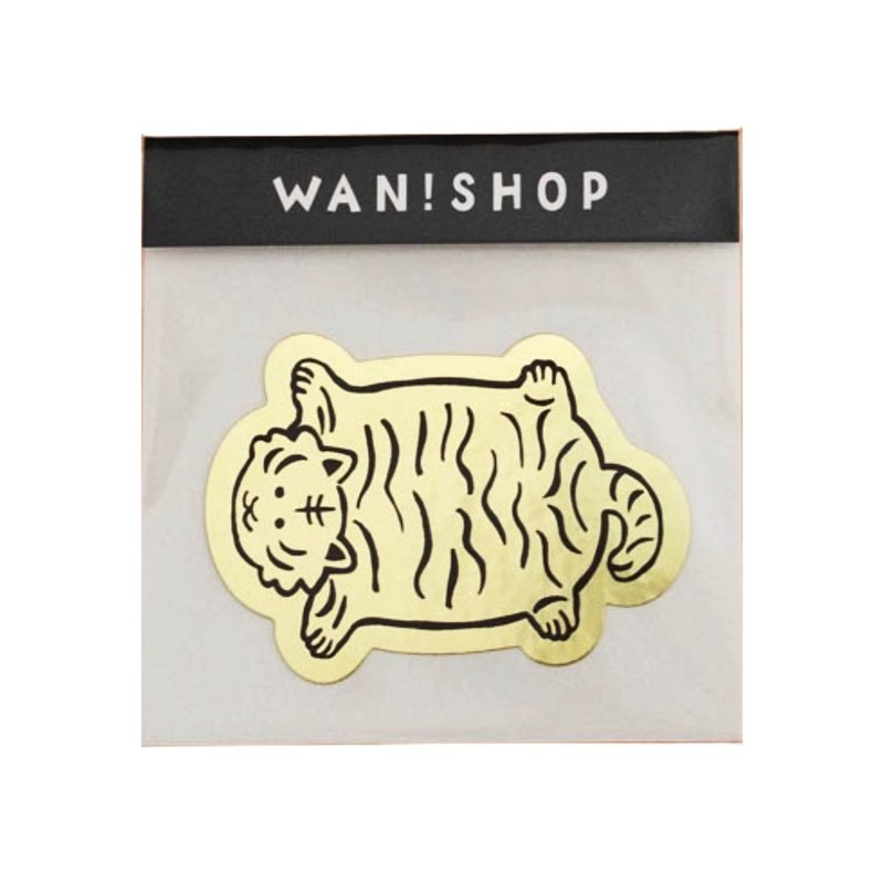 【ステッカー】虎イラスト【sticker】 - ステッカー・シール - 紙 ゴールド