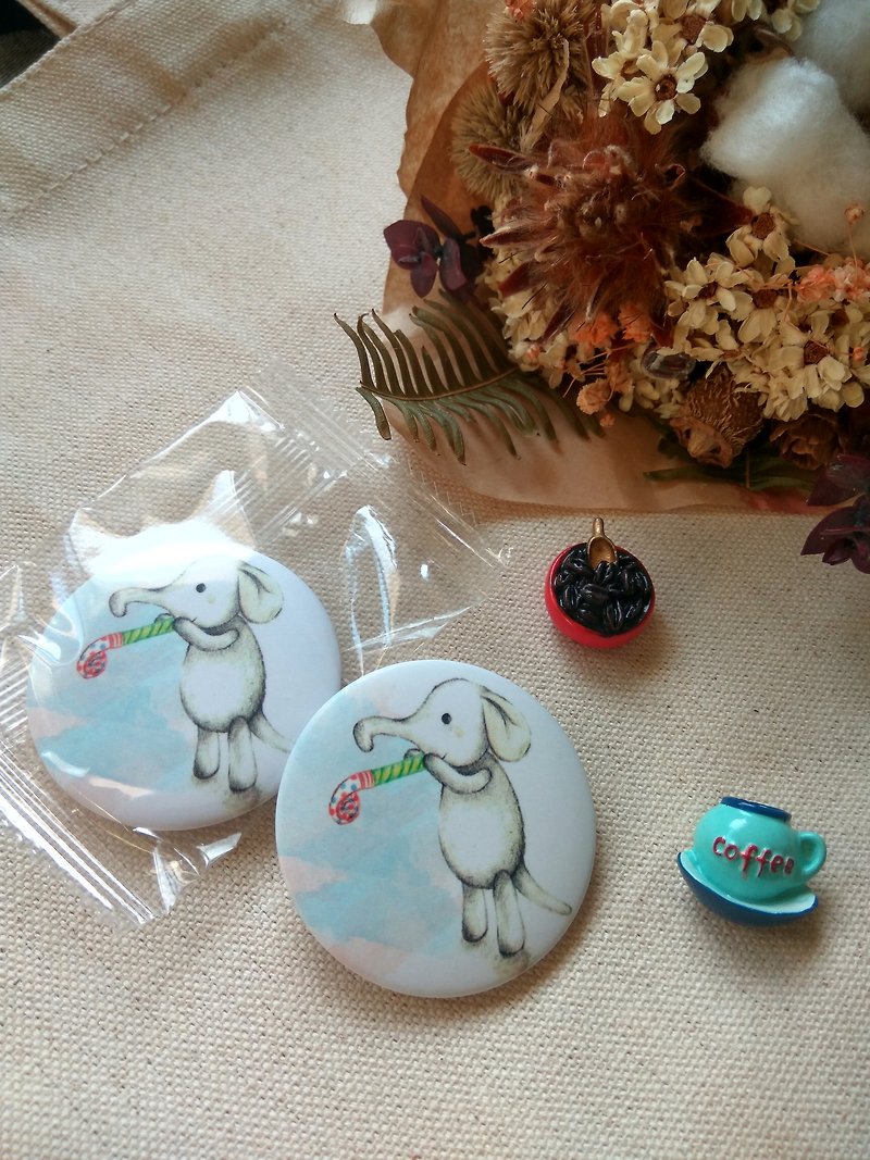 Back to childhood elephant badge - Badges & Pins - Plastic 