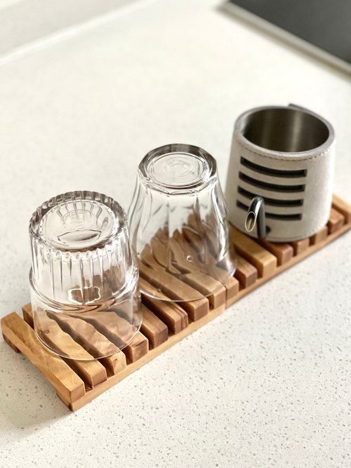 Folksy Finds 北非橄欖木杯墊 隔熱瀝水墊