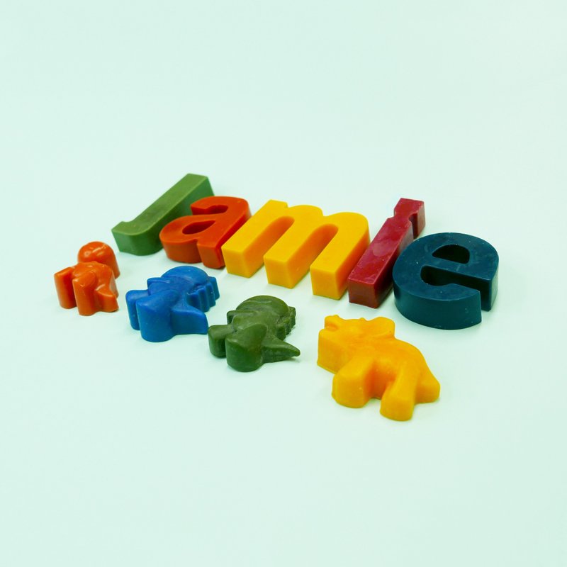 (Kids' Gift)Go Doodle Personalized Name Crayons for kids (Set of 5) with Figures - ของเล่นเด็ก - ขี้ผึ้ง 