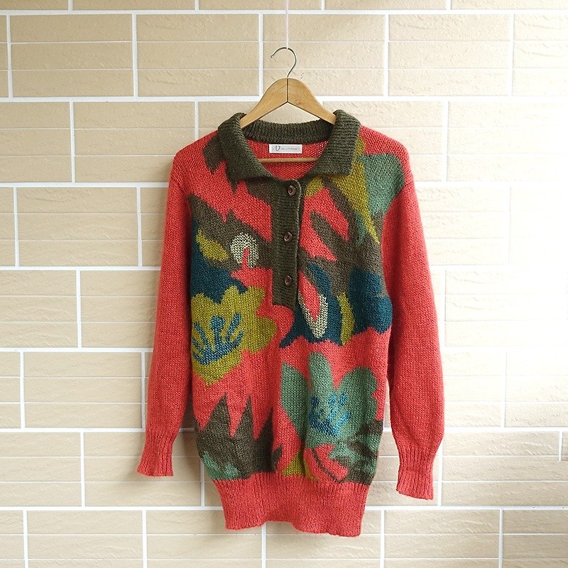 │Slow│ earth Wildflowers - Art retro vintage sweater │vintage streets neutral..... - Women's Sweaters - Other Materials Multicolor