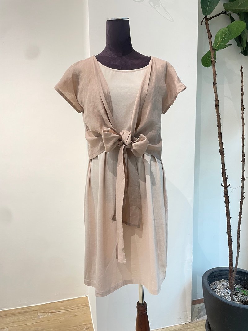 Wrap-style tank top dress - slightly imperfections - One Piece Dresses - Cotton & Hemp 