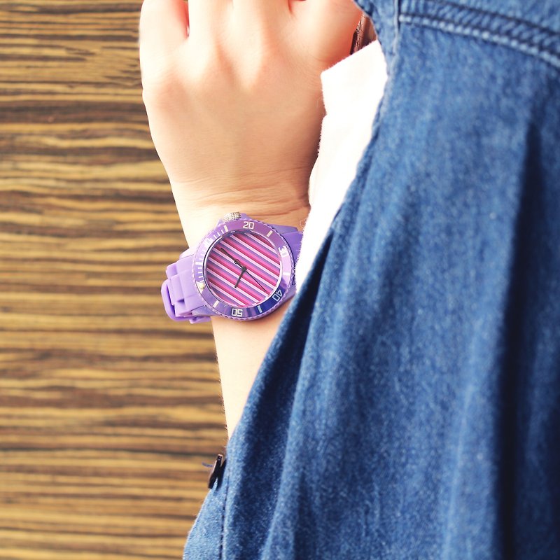 【PICONO】戲色頑童運動手錶-紫 / BA-CF-02 - 女裝錶 - 塑膠 紫色