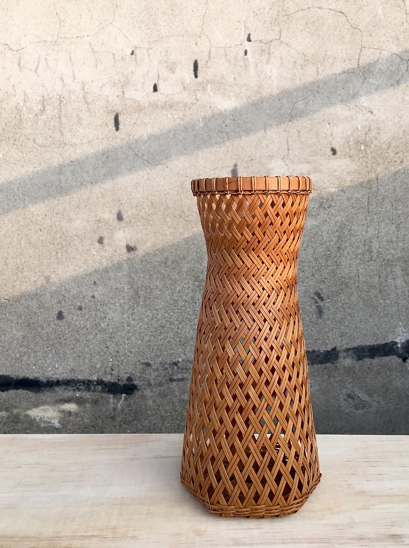 Double-piece rhombus vase - เซรามิก - ไม้ไผ่ 