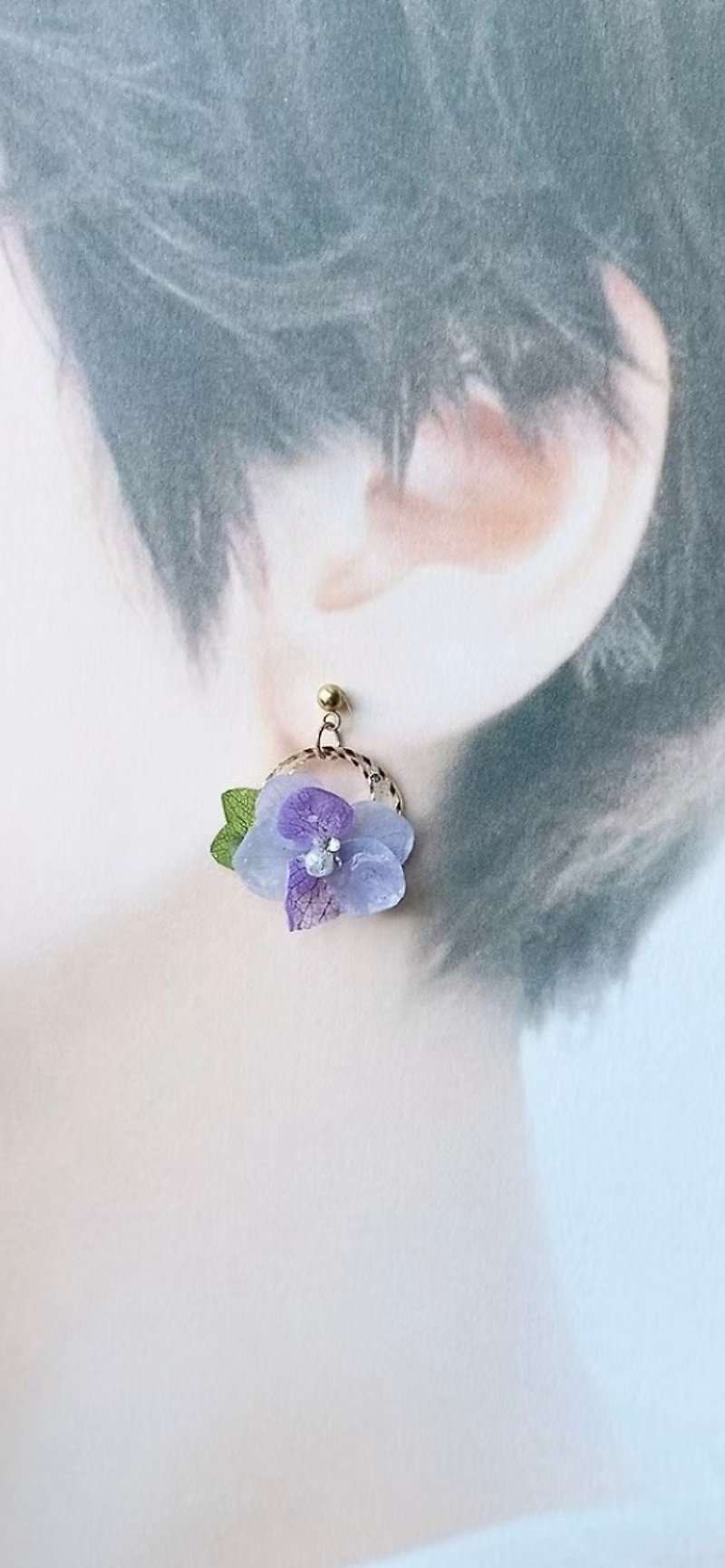 Lavender Haze - ต่างหู - พืช/ดอกไม้ สีใส
