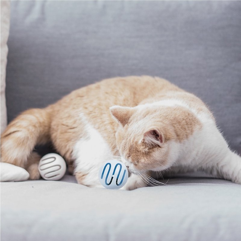 ピダンの猫のおもちゃのボールブルーミントボール - おもちゃ - プラスチック ブルー