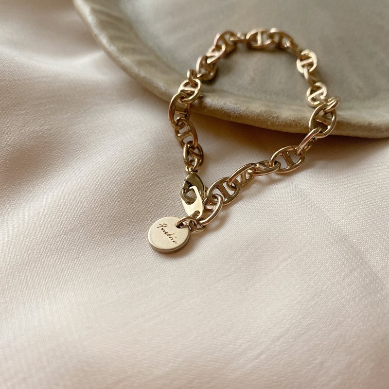 Silence - Brass bracelet - สร้อยข้อมือ - ทองแดงทองเหลือง สีทอง