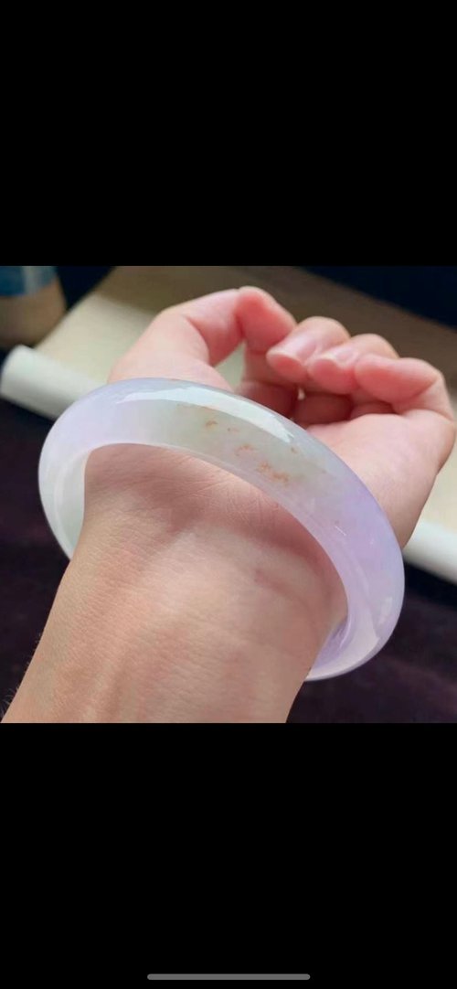 Good Morning Studio 冰種翡翠天然翡翠玉鐲 A玉手鐲 玉鈪 • 糯冰種三彩翡翠貴妃鐲