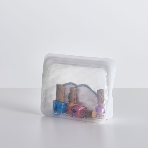 Stasher 環保密封袋 【新品】美國 Stasher 美妝收納矽膠密封袋-站站-白
