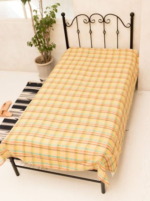Ametsuchi MADLAS Plaid Multi Cloth Bed Cover - Single