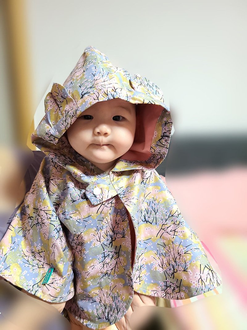 Double-sided cloak-Zhefeng 24 handmade non-toxic coat baby children's clothing - Coats - Cotton & Hemp Pink