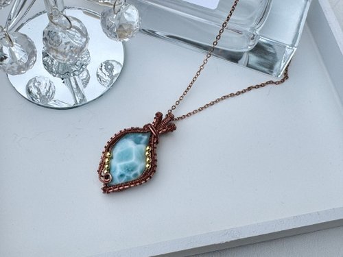 Flower Secret 240605 wire wrapping 海紋石 銅線 繞線 吊墮