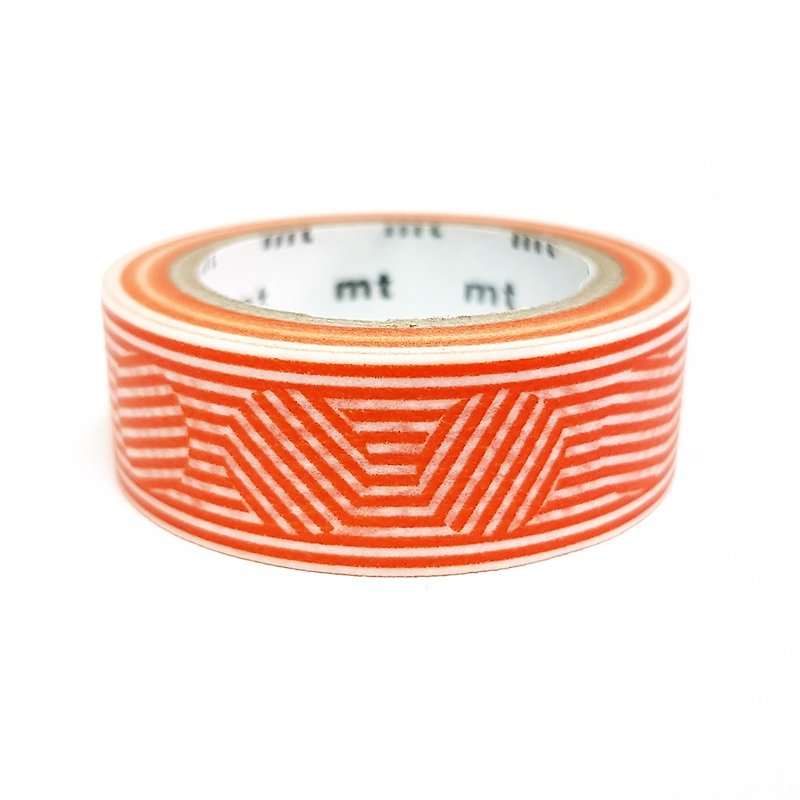 mt デコ和紙テープ / ラインとサークル - オレンジ (MT01D436) / 2019SS - マスキングテープ - 紙 オレンジ