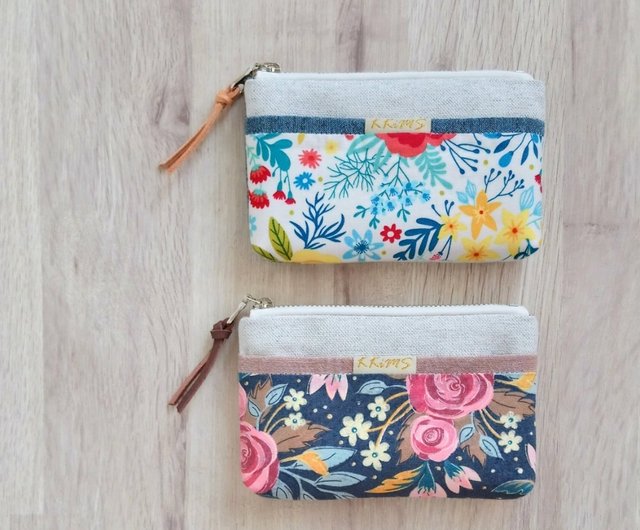 FWL/四層小財布】百花園ローズガーデンフランスシルバータマネギ