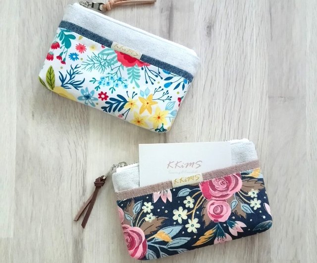 FWL/四層小財布】百花園ローズガーデンフランスシルバータマネギ
