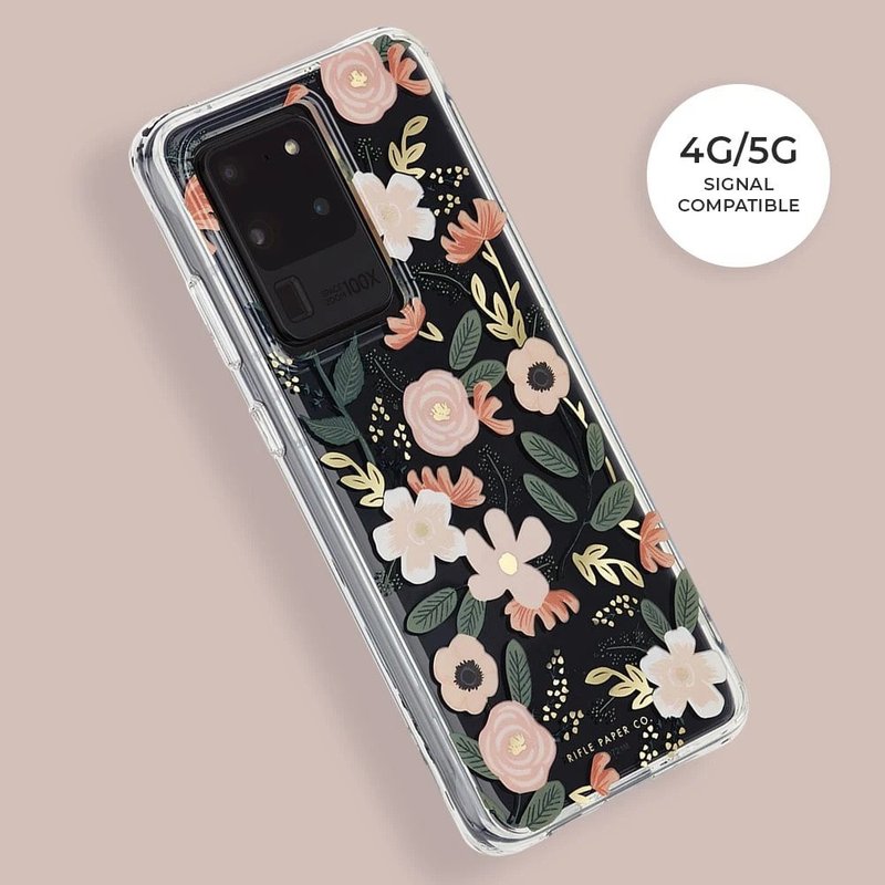 【清貨價】Galaxy S20Ultra Rifle Paper 手機殼 - Wild Flowers - 手機殼/手機套 - 塑膠 粉紅色