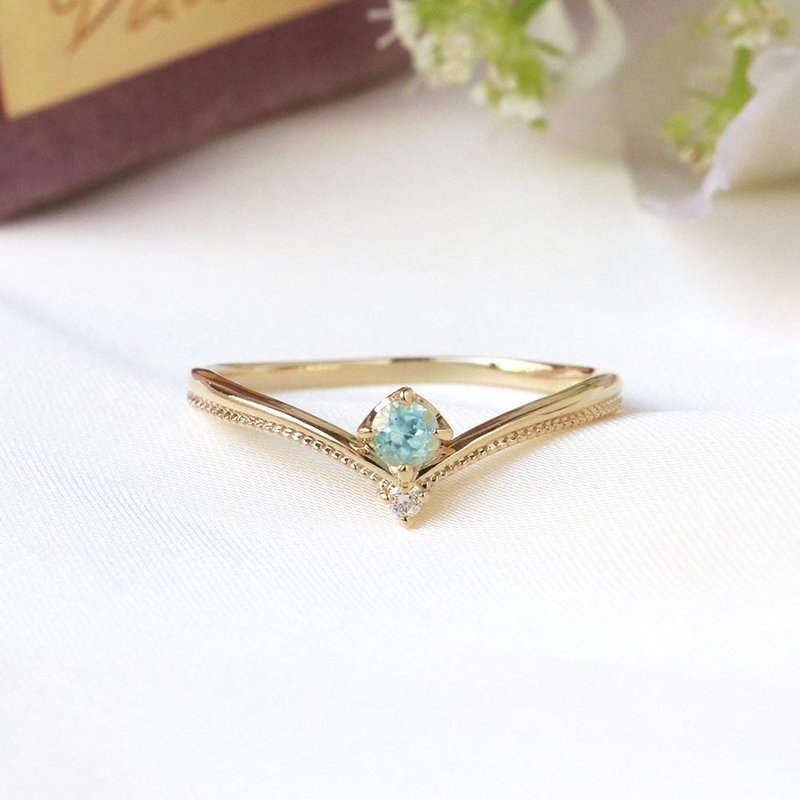 Visel 慕斯塔鑽戒-托帕石 - 戒指 - 貴金屬 金色