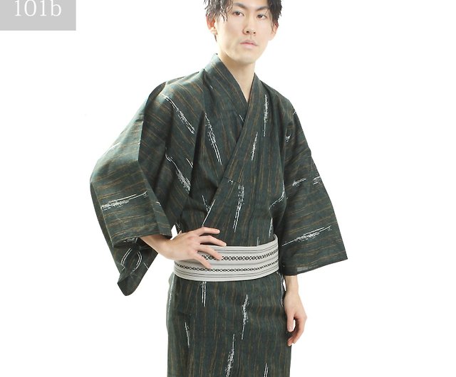日本和服男綿浴衣腰封2 件套組3L size z31-101b yukata - 設計館 