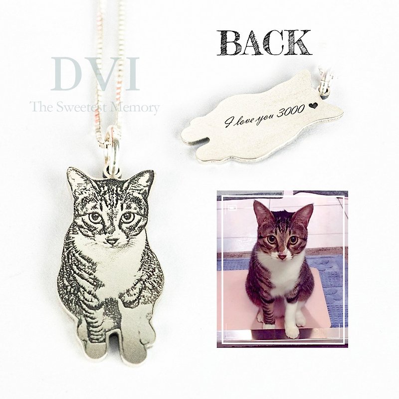 Personalized Photo Engrave Necklace Pets Dogs Lover Birthday Gift Memorial Gift