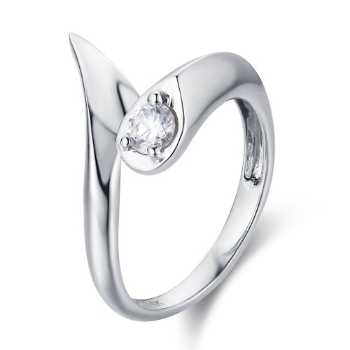 Majade Jewelry Design GIA鑽石訂婚戒指-14k金另類求婚戒指-哥特植物結婚戒指-環繞戒指