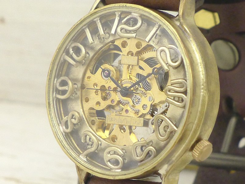 BHW082 Manual winding Brass 42mm Brass Brass Handwinding Handwinding watch BHW082 - นาฬิกาผู้หญิง - ทองแดงทองเหลือง สีทอง