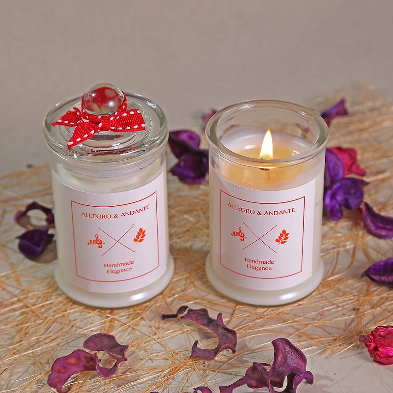 Handmade soy scented candle 120g home decorations gifts birthday gift for mother's day gift - เทียน/เชิงเทียน - ขี้ผึ้ง 