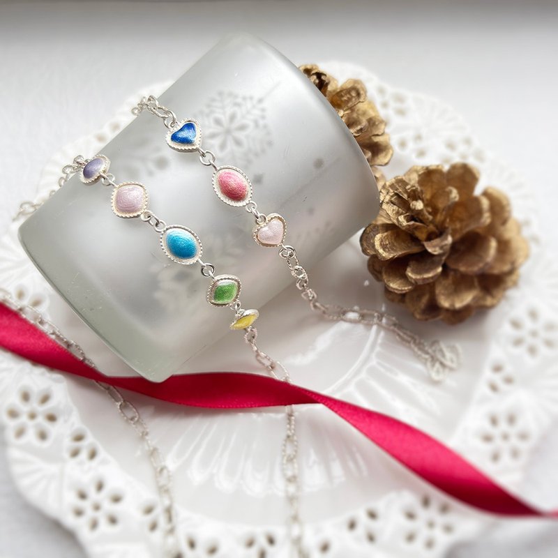 雙人體驗【古典糖果手鍊】 琺瑯工藝輕體驗 飾品金工體驗 - 金工/飾品 - 琺瑯 