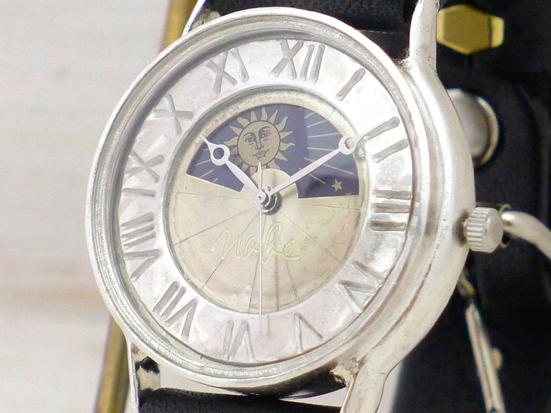 J.S.-S&M  ローマ数字 Silver925 Sun&Moon  手作り腕時計 (JUM31SV-S&M ローマ) - 男錶/中性錶 - 純銀 銀色