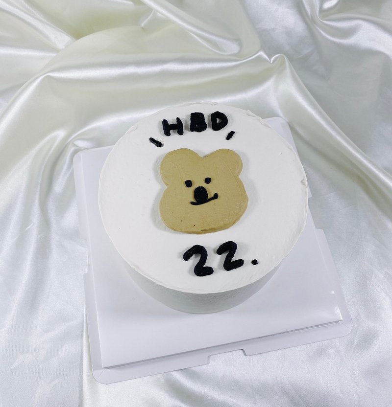 Bear Cake Birthday Cake Customized Dessert One Month Wedding Baby 4 6 Inch Home Delivery - เค้กและของหวาน - อาหารสด สีนำ้ตาล